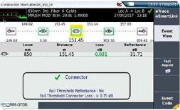 OTDR Test Screen
