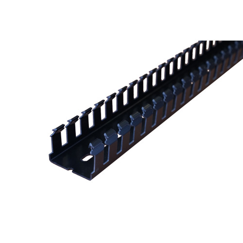Betaduct 09890000Y Open Slot PVC Finger Trunking 50mm x 37.5mm Black 2m Cable Management