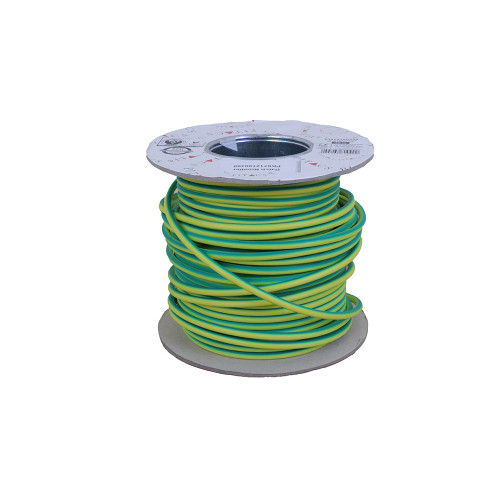10mm 6491X Green/Yellow Earth Single Core PVC Cable (50m Reel)
