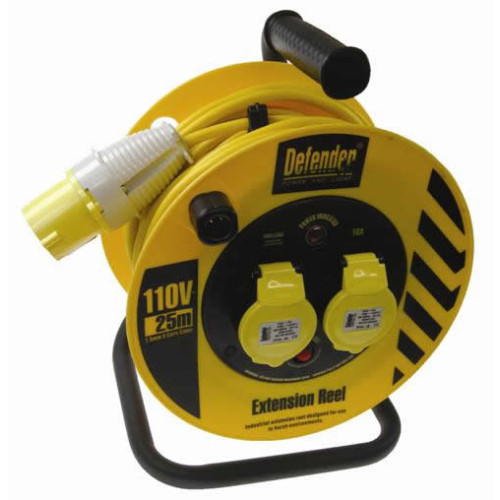 CMW Ltd | Defender E86455 Cable Reel 25mtr 110v 2 x 16A outlets