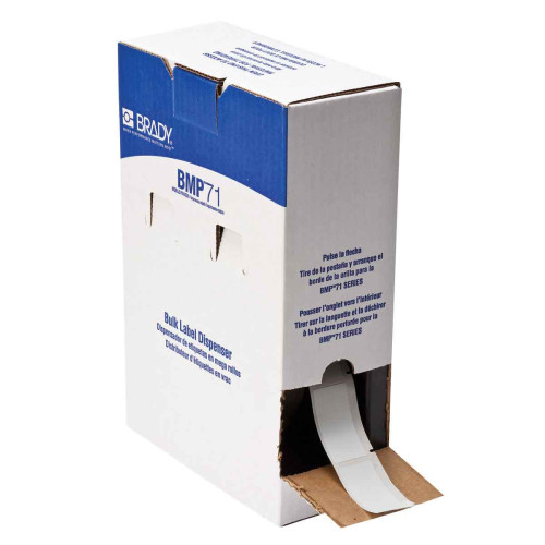  | Brady BM71-21-427 Bulk Self-laminating Vinyl Labels for M611, BMP61 and BMP71 - B-427 - 25.40 mm x 63.50 mm - White