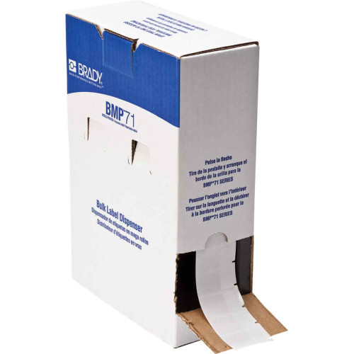  | Brady BM71-30-427 Bulk Self-laminating Vinyl Labels for M611, BMP61 and BMP71 - B-427 - 19.05 mm x 38.10 mm - White