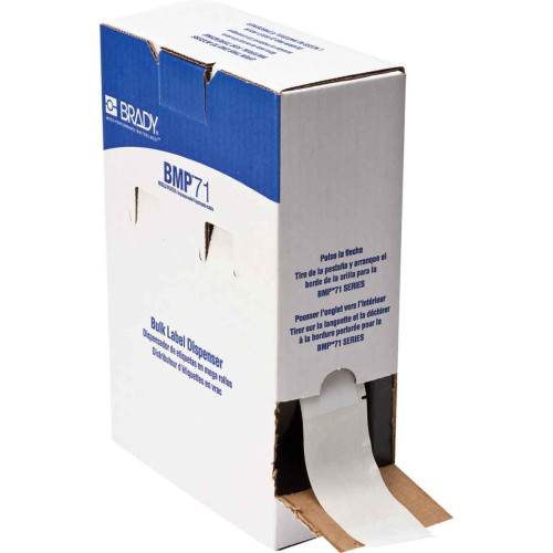  | Brady BM71-33-427 Bulk Self-laminating Vinyl Labels for M611, BMP61 and BMP71 - B-427 - 38.10 mm x 101.60 mm - White