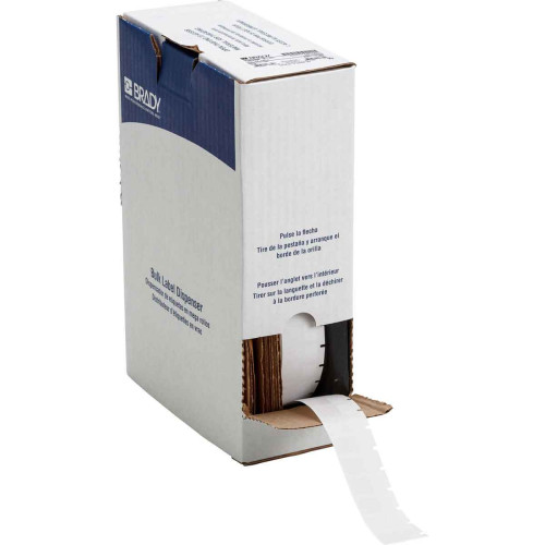  | Brady BM71-17-427 Bulk Self-laminating Vinyl Labels for M611, BMP61 and BMP71 - B-427 - 12.70 mm x 25.40 mm - White
