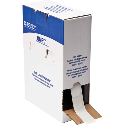  | Brady BM71-64-427 Bulk Self-laminating Vinyl Labels for M611, BMP61 and BMP71 - B-427 - 25.40 mm x 85.73 mm - White