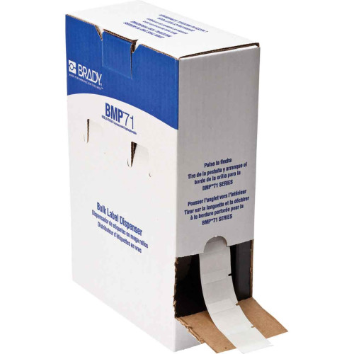  | Brady BM71-19-427 Bulk Self-laminating Vinyl Labels for M611, BMP61 and BMP71 - B-427 - 25.40 mm x 25.40 mm - White