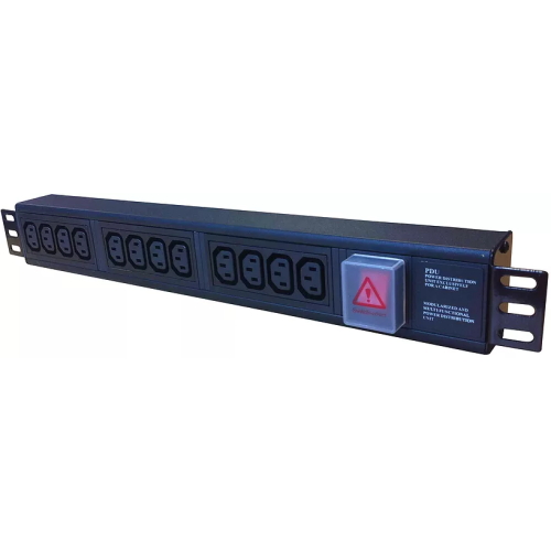 CMW Ltd Power Distribution Units | 12 Way Horizontal IEC-C13 PDU 1.5U 3m Switched- Black