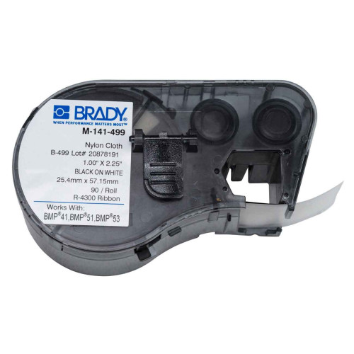 CMW Ltd cable labels | Brady M-141-499 BMP41/BMP51/BMP53 Labelmaker Labels - B-499 - 25.40 mm x 57.15 mm - Black on White