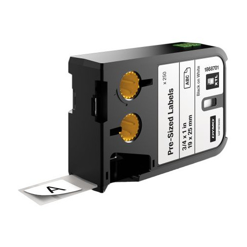 DYMO | DYMO XTL 1868701 Label 19x25mm Black on White Polyester Label