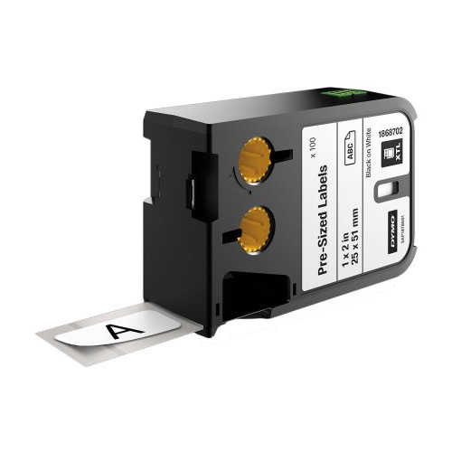DYMO | DYMO XTL 1868702 Label 25x51mm Black on White Polyester Label