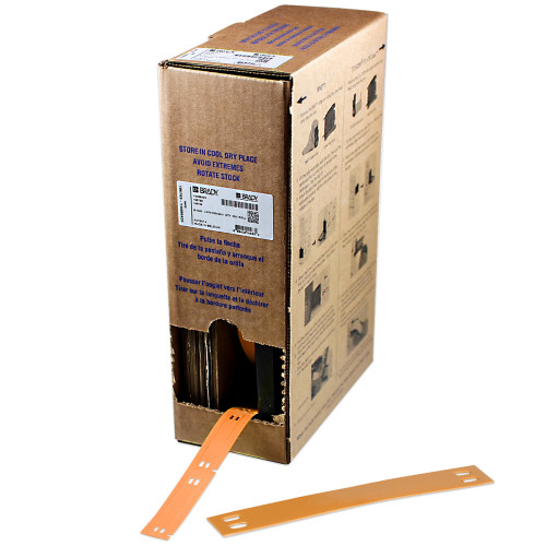  | Brady BM71-10x75-7643-OR Bulk Linerless B-7643 cable tags for M611, BMP61 and BMP71 - B-7643 - 10.00mm x 75.00mm - Orange