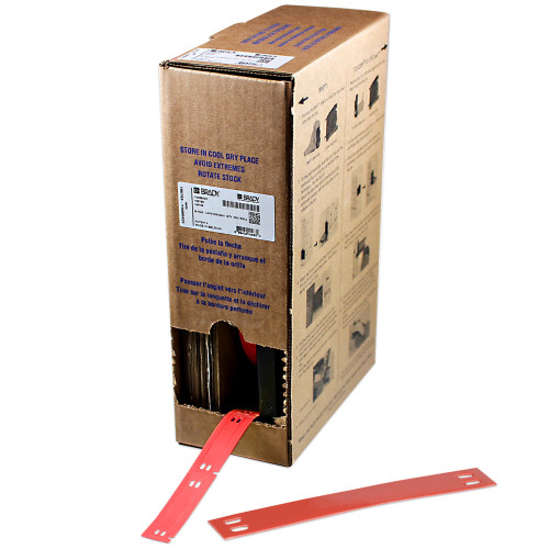  | Brady BM71-10x75-7643-RD Bulk Linerless B-7643 cable tags for M611, BMP61 and BMP71 - B-7643 - 10.00 mm x 75.00 mm - Red
