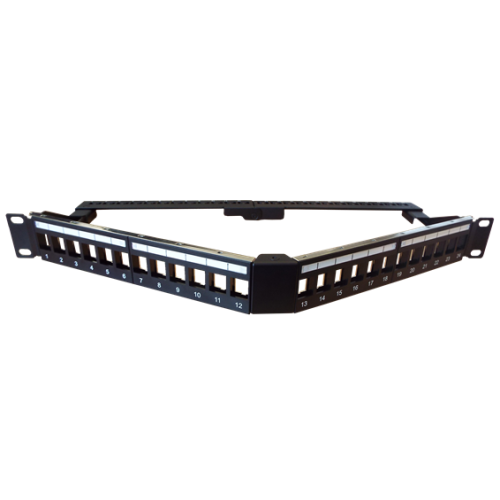CMW Ltd FFK24MTMI | 24 Port Angled Keystone Jack Panel