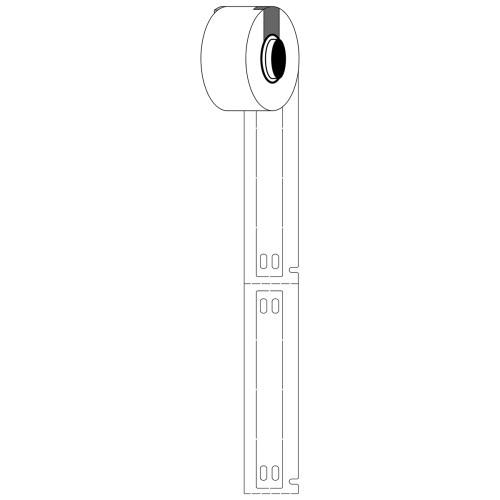 CMW Ltd | Brady M61-10x75-7643-WT Linerless B-7643 cable tags for M611 & BMP61 - B-7643 - 10.00 mm x 75.00 mm - White