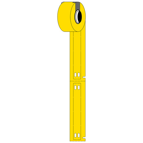 CMW Ltd | Brady M61-10x75-7643-YL Linerless B-7643 cable tags for M611 & BMP61 - B-7643 - 10.00 mm x 75.00 mm - Yellow