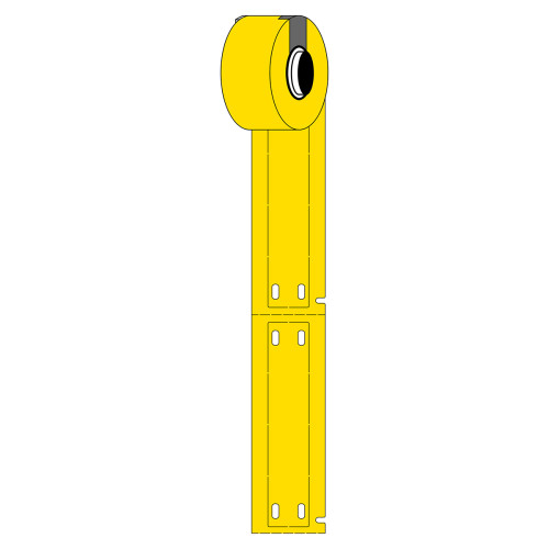 CMW Ltd | Brady M61-15x75-7643-YL Linerless B-7643 cable tags for M611 & BMP61 - B-7643 - 15.00 mm x 75.00 mm - Yellow