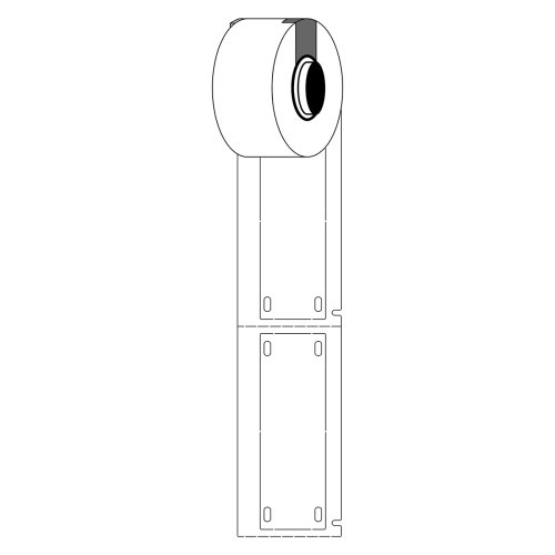 CMW Ltd | Brady M61-25x75-7643-WT Linerless B-7643 cable tags for M611 & BMP61 - B-7643 - 25.00 mm x 75.00 mm - White