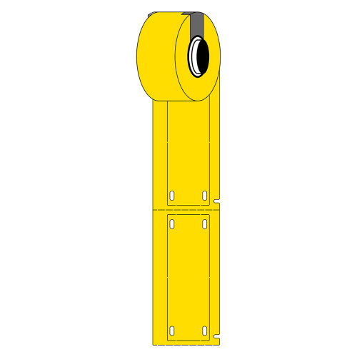 CMW Ltd | Brady M61-25x75-7643-YL Linerless B-7643 cable tags for M611 & BMP61 - B-7643 - 25.00 mm x 75.00 mm - Yellow