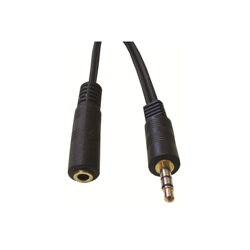 CMW Ltd | 2m 3.5mm Stereo Male to Female Audio Extension Lead Black