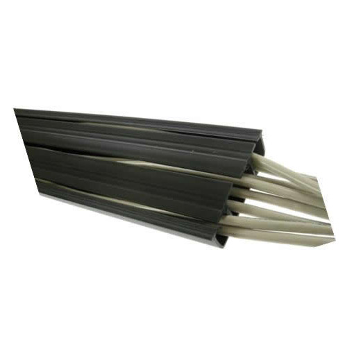 CMW Ltd Desk Cable Management | LSOH Black Three Compartment Rubber Desk Trunking, 1m length, Self adhesive, 