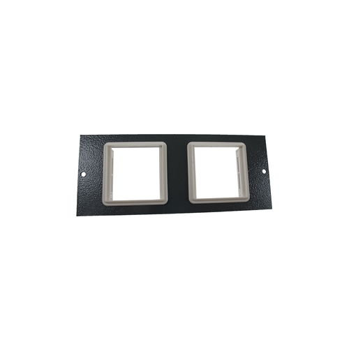 TASS ST0304 | 3 Compartment Floor Box Euro Plate 4 x EURO 2 x 50mm Hole Light Grey 185mm x 76mm