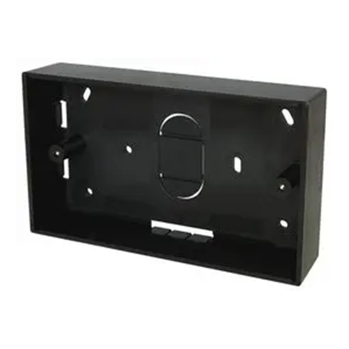 3L32G2BK Double Gang 32mm Black Back Box