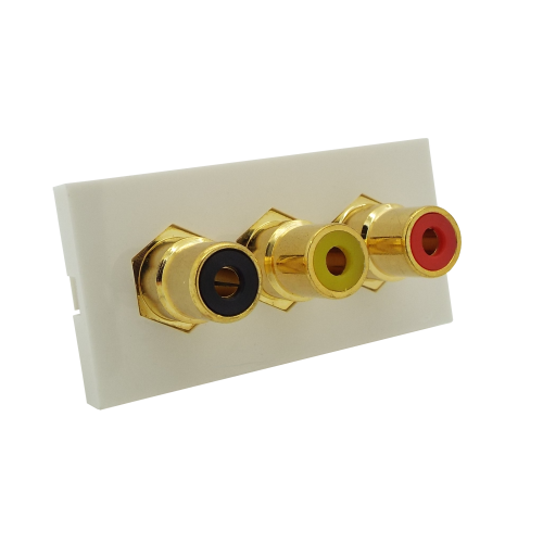 CMW Ltd | Matrix EURO 50x25 3 x RCA Red - Yellow and Black Module- White