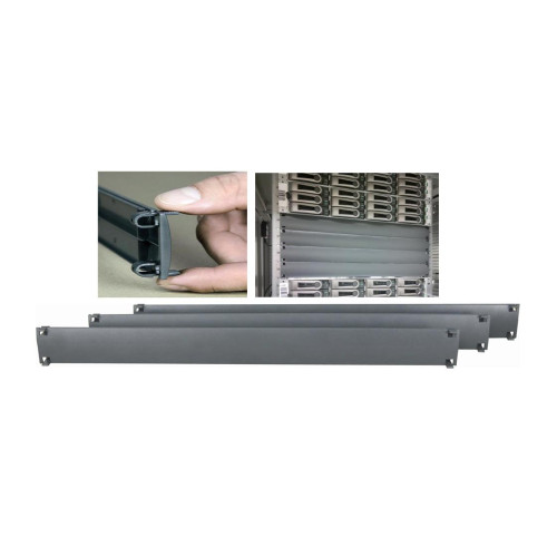 Daxten 4520-01B-010 | 1U Quickfit Blanking Panel UL-94-VO Plastic Anthracite Grey