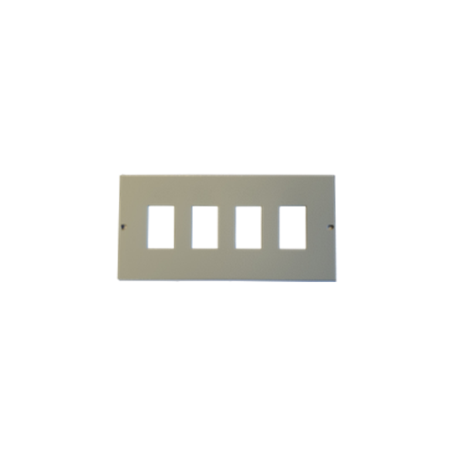 Single & Three Compartment 4 way LJ6C Horizontal Data Plate Light Grey 185 x 89mm (Each)