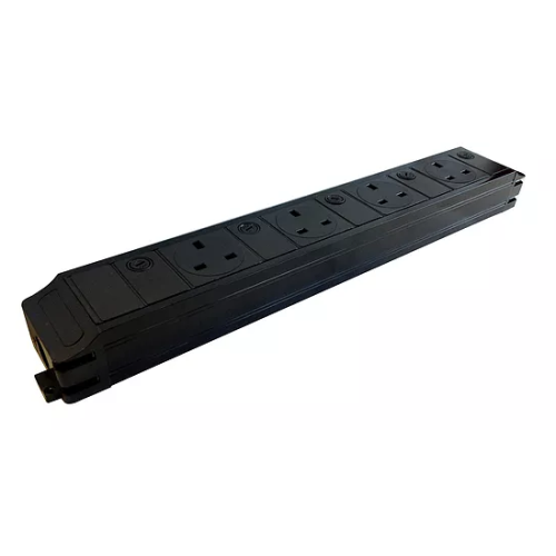 CMW Ltd | CR Power Feed Unit 4-Way UK Individually Fused with Master 13A Fuse- Black