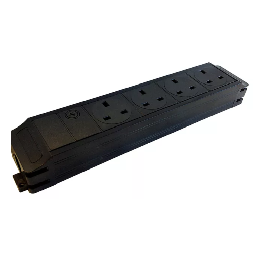 CMW Ltd | CR Power Feed Unit 4-Way UK with Master 13A Fuse- Black