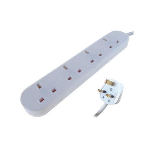 CMW Ltd | 4 Gang 13A Power Extension Lead Strip 5m White
