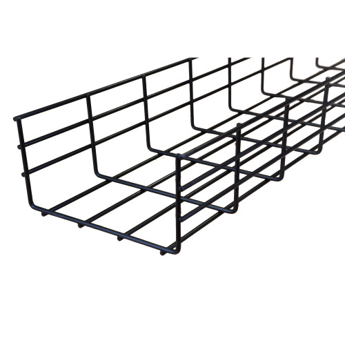 Pemsa Rejiband 60 200mm Wide x 60mm Deep Wire Basket Tray 3m Length Black C8
