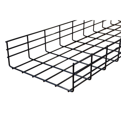 Pemsa Rejiband 100 300mm Wide x 100mm Deep Wire Basket Tray 3m Length Black C8