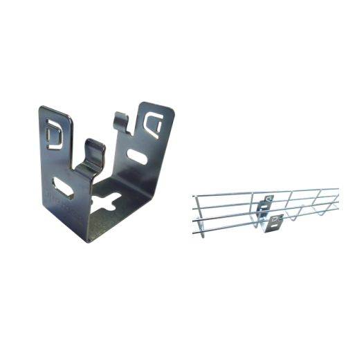 Pemsa 62016022 | Pemsa Rejiband Electrogalvanised Wire Basket Tray Silver 60mm Base Support