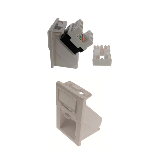 CMW Ltd  | Matrix LJ6C Floorbox Keystone Adapter-angled entry - White