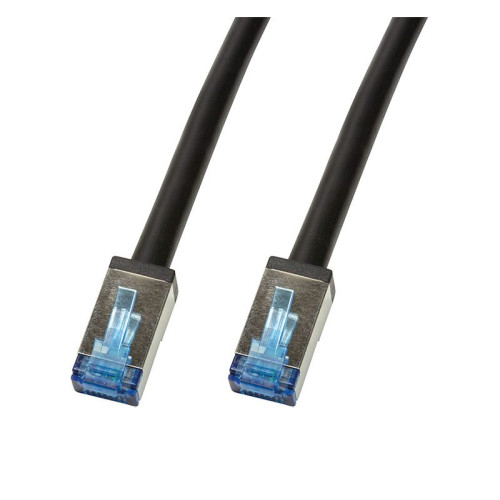 20m Cat6A FFTP shielded external LDPE patch cable black RJ45 solid core