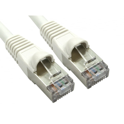 CMW Ltd, Structured Cabling Copper Patchcord | 1m Cat6A RJ45 S/FTP Shielded Snagless Patch Lead White