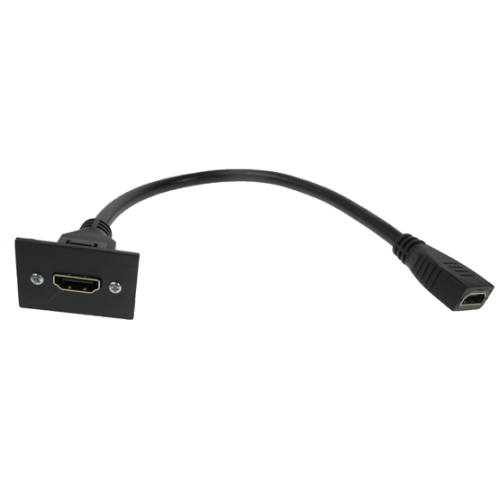 CMW Ltd  | LJ6C Black HDMI Assembly 300mm for Mini/Maxi  Range Desk Power Units