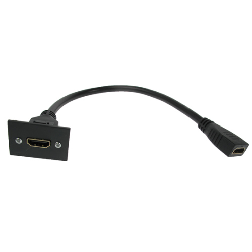 CMW Ltd | LJ6C Black HDMI Assembly 300mm for Mini/Maxi Range Desk Power Units