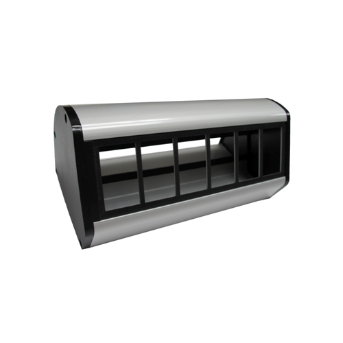 CMW Ltd Desk Cable Management | CR Desktop Unit 6 x LJ6C Unloaded Black/Silver