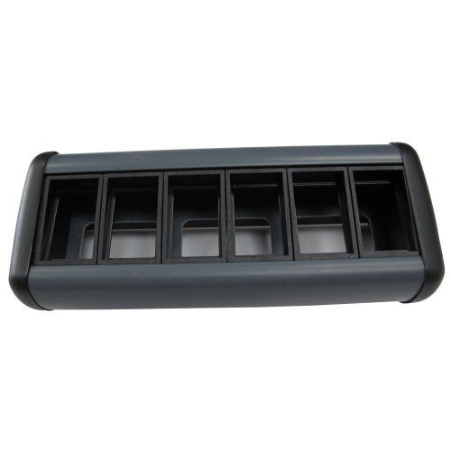 CMW Ltd Desk Cable Management | Desktop Unit- 6 x LJ6C Data Black/Grey