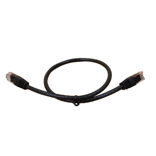 0.5m Cat6 RJ45 U/UTP Moulded Patch Lead Black