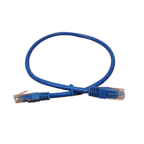 0.5m Cat6 RJ45 U/UTP Moulded Patch Lead Blue