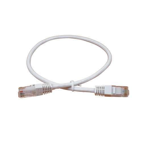 0.5m Cat6 RJ45 U/UTP Moulded Patch Lead White