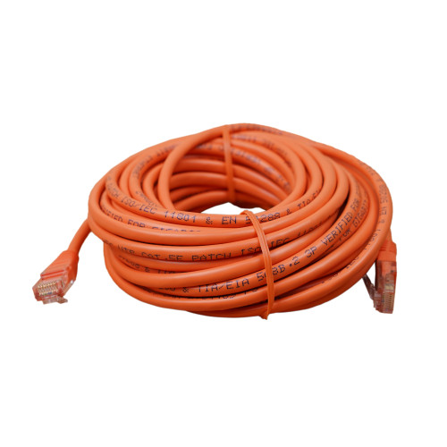 10m Cat6 RJ45 U/UTP Moulded Patch Lead Orange