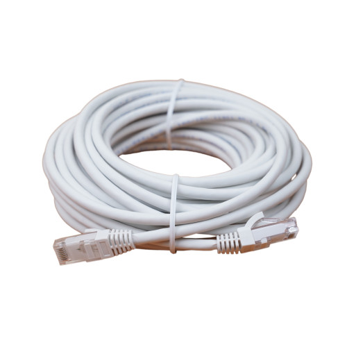 10m Cat6 RJ45 U/UTP Moulded Patch Lead White