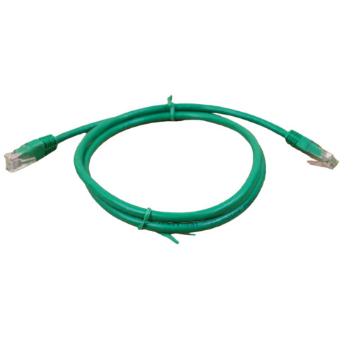 1m Cat6 RJ45 U/UTP Moulded Patch Lead Green