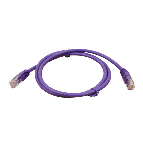 1m Cat6 RJ45 U/UTP Moulded Patch Lead Violet