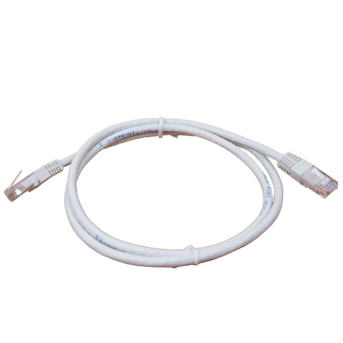 1m Cat6 RJ45 U/UTP Moulded Patch Lead White